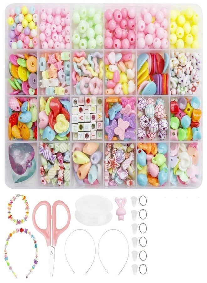JAY EMPIRE Bracelet Making Kit Children's Jewelry Making Kit - DIY Bracelets, Necklace, Hairband, and Rings Craft Kits - Plastic Beads for Kids Crafts - Birthday Gift,Multicolor (Multicolor 1) - Image 1